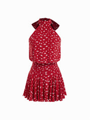 Griselda - Minivestido sem mangas com gola alta e lenço para Mulher