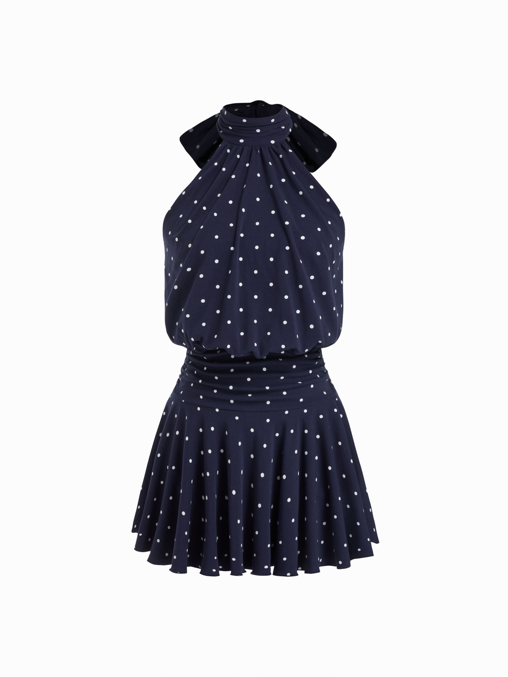 Griselda - Minivestido sem mangas com gola alta e lenço para Mulher