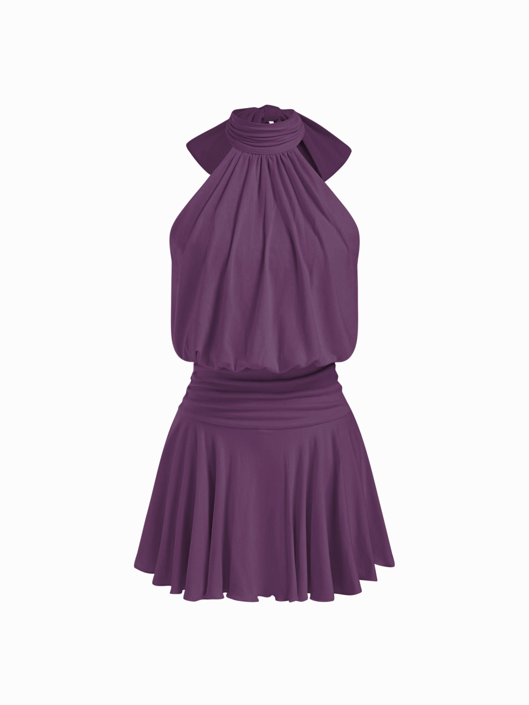 Griselda - Minivestido sem mangas com gola alta e lenço para Mulher