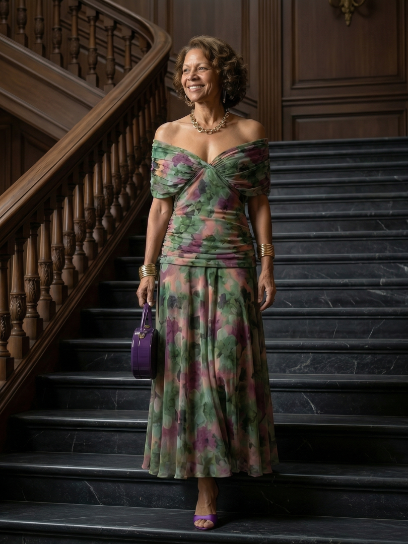Daniela - Vestido Midi de Estilo Espanhol
