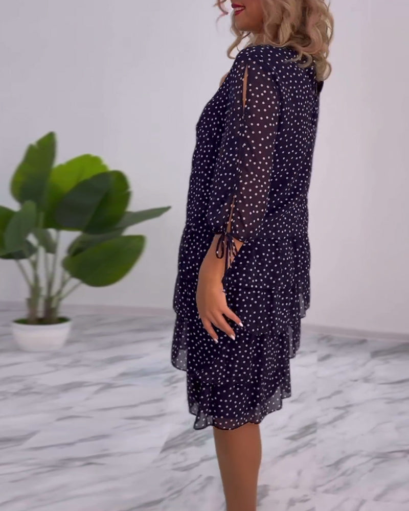 Auterelle | Vestido elegante com bolinhas