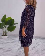 Auterelle | Vestido elegante com bolinhas