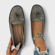 Teresa | Mocassins de Pele em Azul e Cinzento, do 36 ao 42