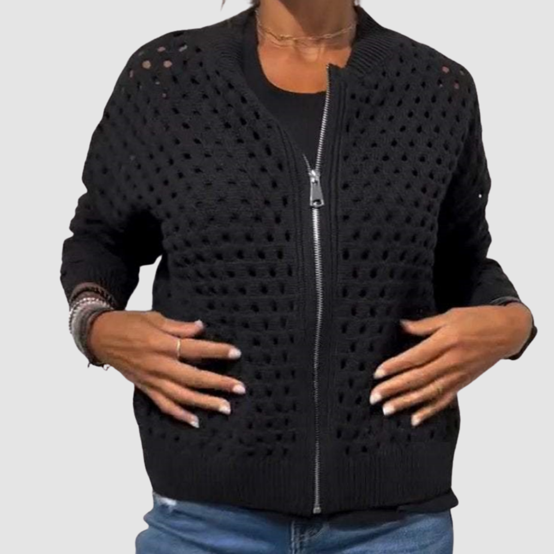Desiré | Cárdigan de ponto premium com cremalheira para Mulher