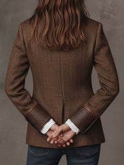 Gisèle | Blazer com Apliques de Chevron Impresso para Mulher