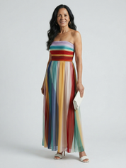 Carolina - Vestido Maxi às Riscas