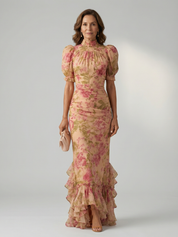 Elena - Vestido Maxi com Decote Alto
