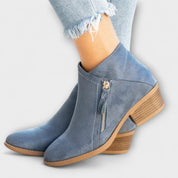 Larissa | Botas de Camurça com Salto Largo Estável, do 35 ao 43