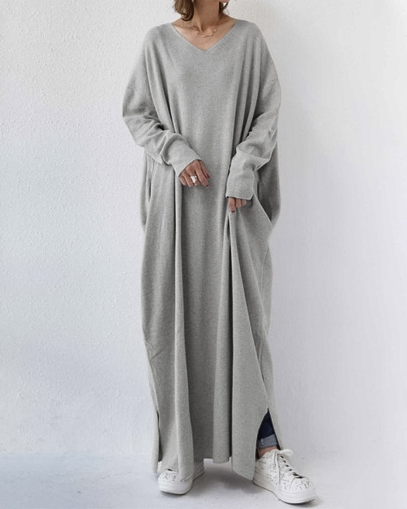 Sofia| Vestido longo de inverno elegante para mulheres com mangas compridas