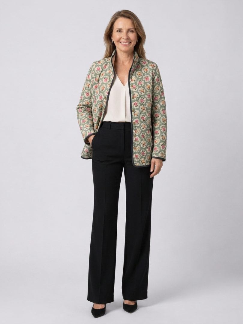 Beatriz | Casaco Acolchoado com Tapeçaria Floral