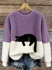 Luna | Camisola com Gráfico de Gato para Mulher
