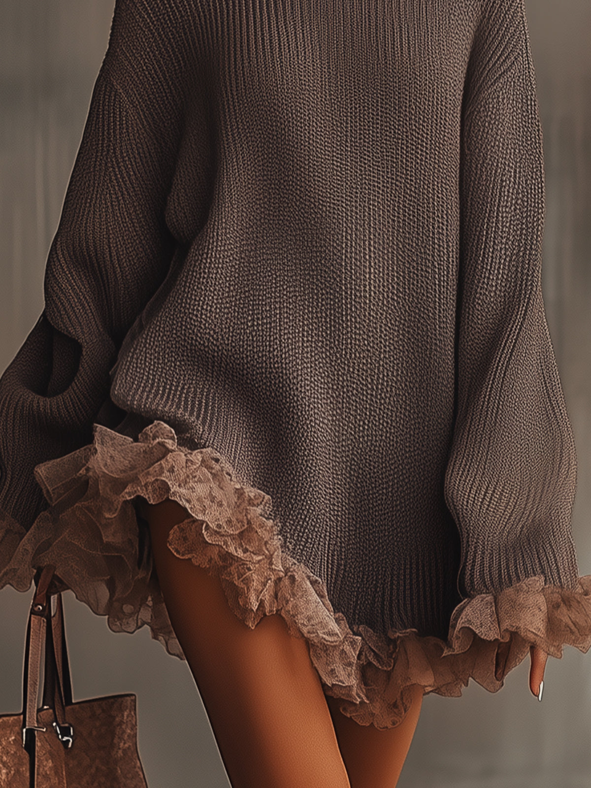 Robe de malha com volantes — Doce, quente & romântica