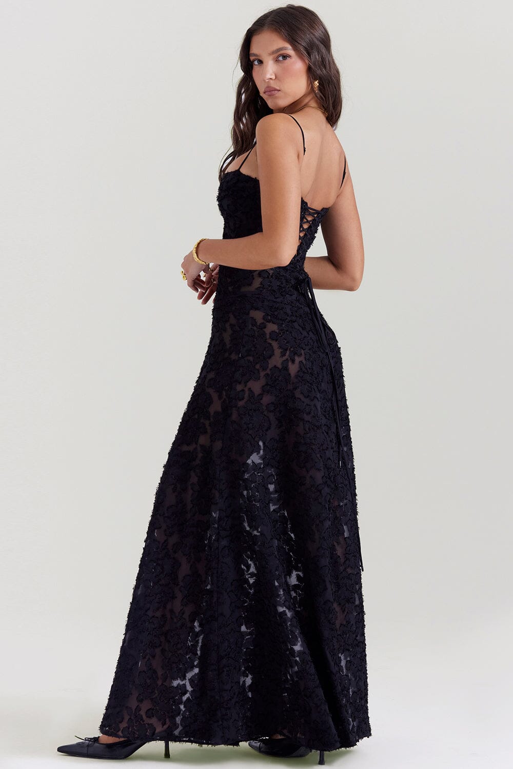 Serena - Vestido longo elegante para casamentos e eventos