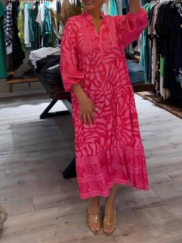 Mira | Vestido estampado com decote em V (quase esgotado)