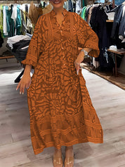 Inge™ | Vestido estampado com decote em V