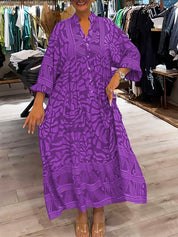 Mira | Vestido estampado com decote em V (quase esgotado)