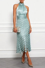 Lau - Vestido midi Céline elegante para cerimónia para Mulher
