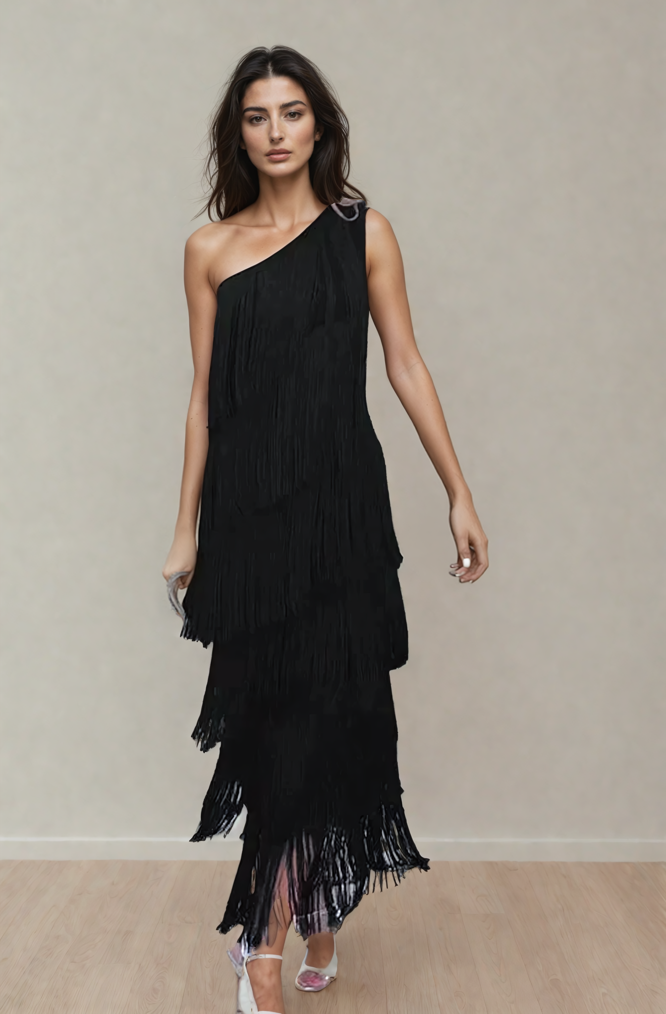 Laura | Vestido longo com franjas