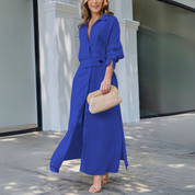 Jeanette™ | Vestido longo elegante com decote em V