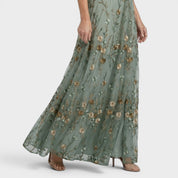 Daniela | Vestido maxi halter fluido elegante para Mulher