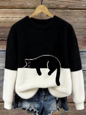 Luna | Camisola com Gráfico de Gato para Mulher