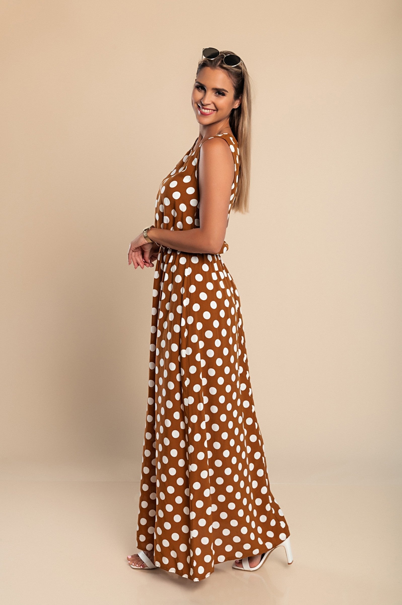 Hannah™ | Vestido longo de bolinhas da Lina