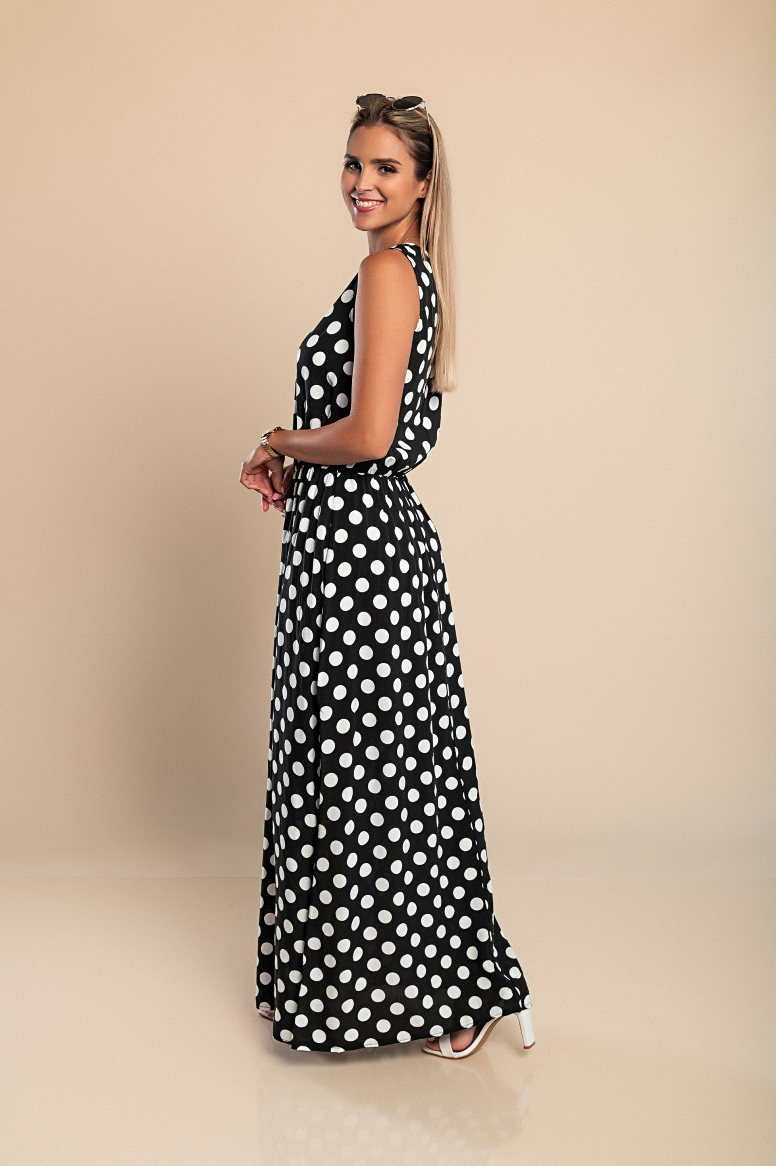 Hannah™ | Vestido longo de bolinhas da Lina