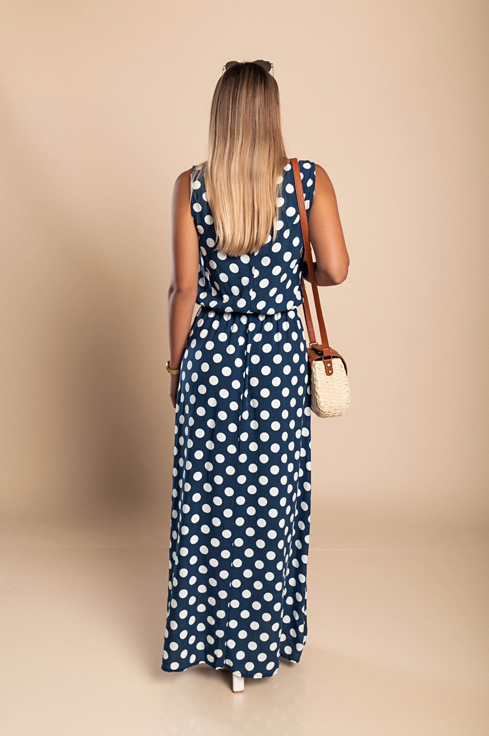 Hannah™ | Vestido longo de bolinhas da Lina