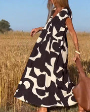 Ellen | Vestido estampado com decote em V para Mulher