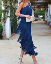 Laura | Vestido longo com franjas