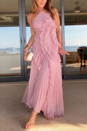 Rosé - Vestido Longo Plissado