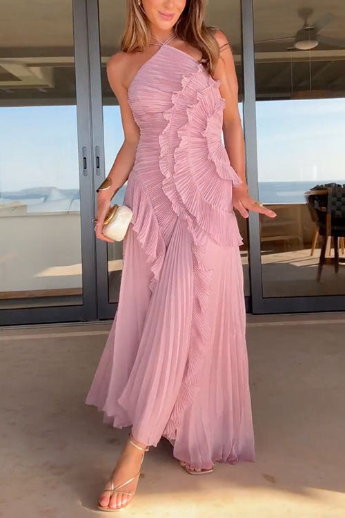 Rosé - Vestido Longo Plissado
