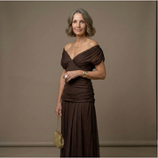 Alondra - Vestido longo de Mulher com estampa floral e decote em V