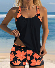 Mariana - Tankini sem mangas com decote em U