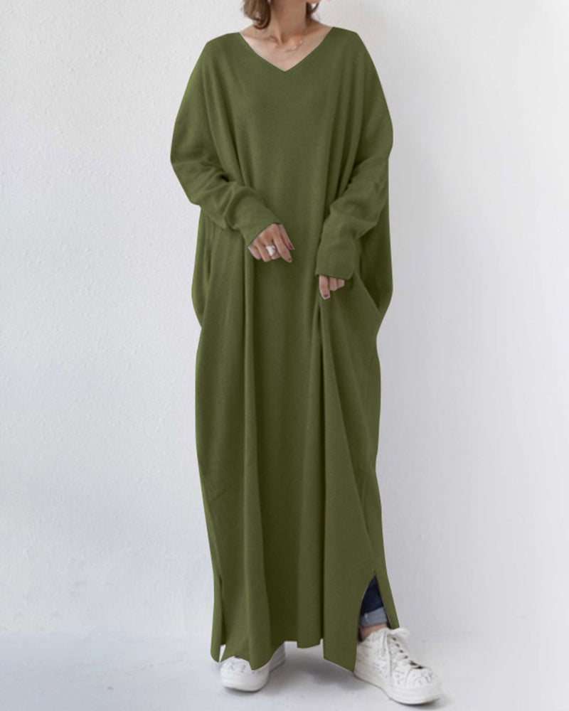 Sofia| Vestido longo de inverno elegante para mulheres com mangas compridas