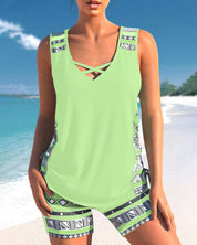 Márcia - Tankini com estampado geométrico