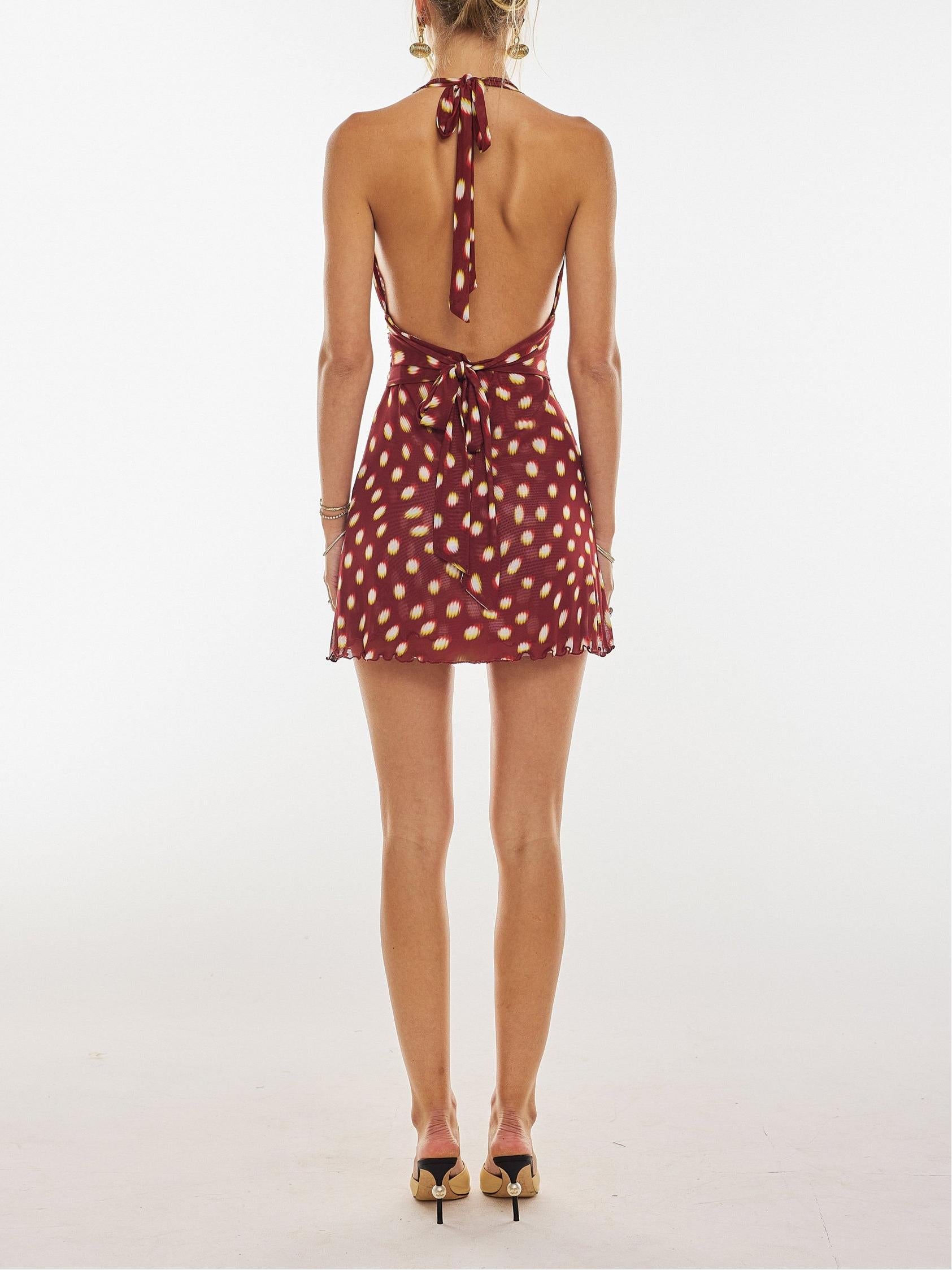 Helene - Vestido Mini de Lycra com Poás para Mulher
