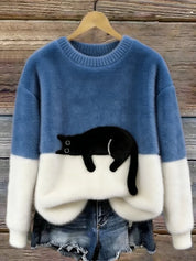 Luna | Camisola com Gráfico de Gato para Mulher