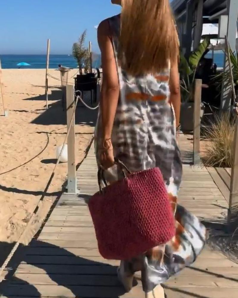 SORIA – Vestido sem mangas com estampa tie-dye