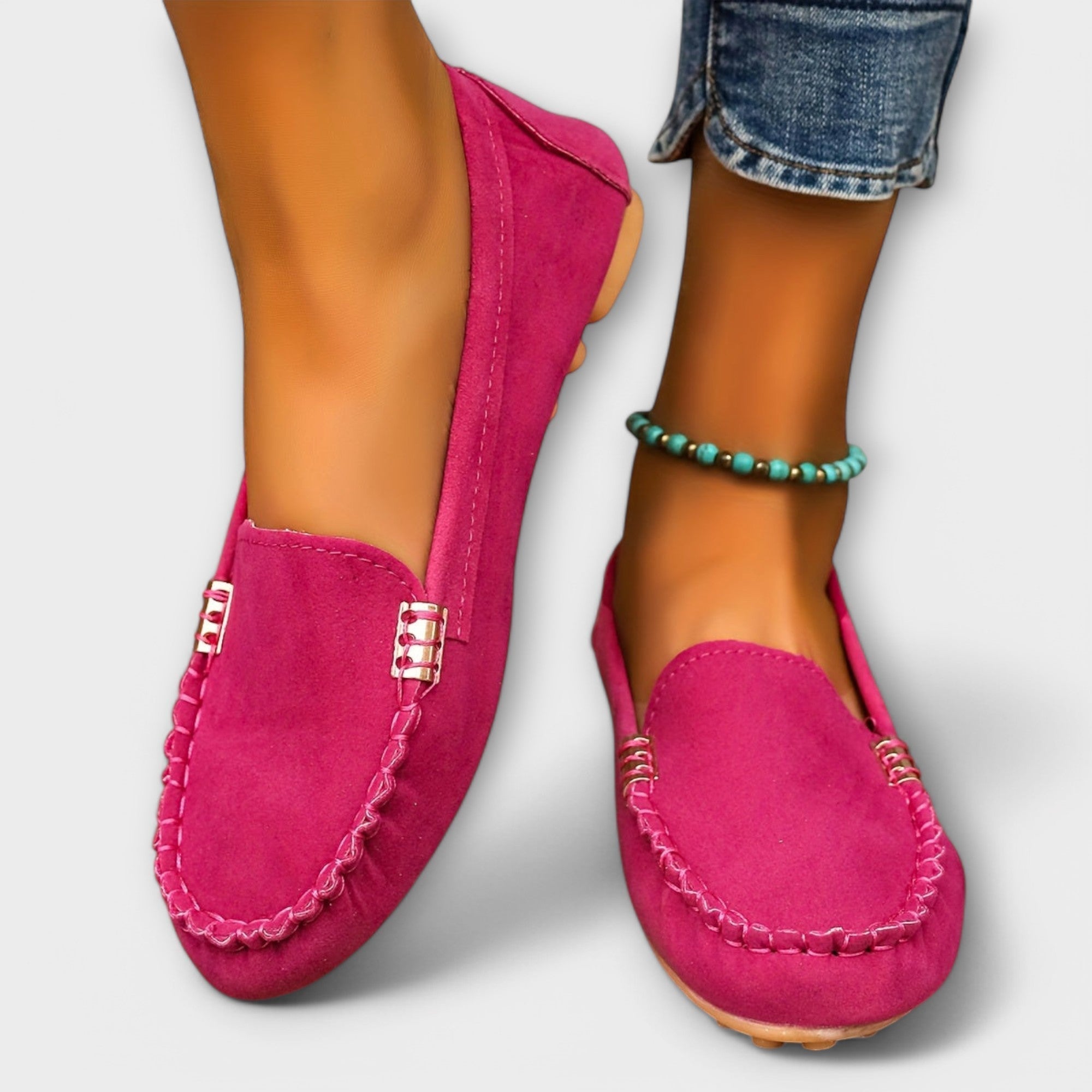 Bianca | Mocassim Slip-On em Turquesa e Rosa, do 36 ao 42