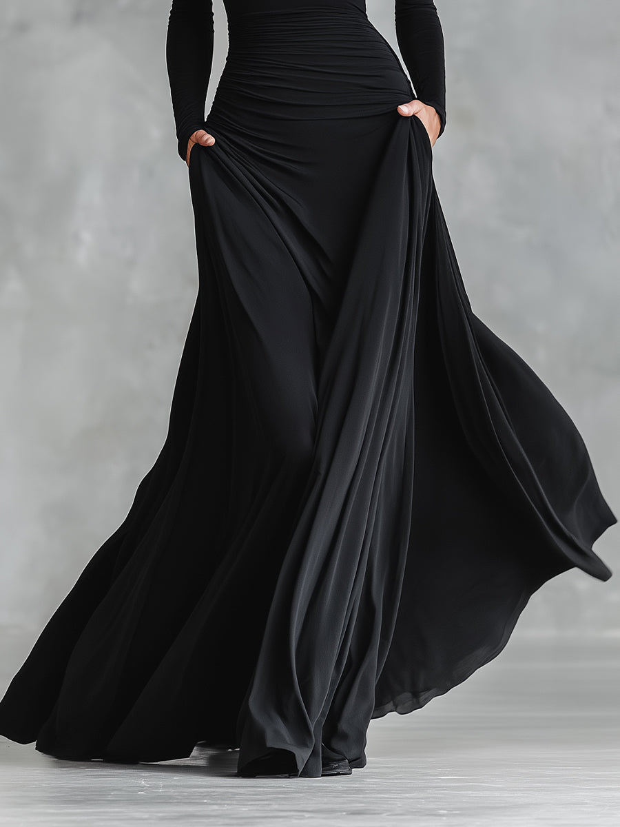 Norfy - Roupa elegante com pregas fluidas
