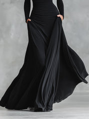 Norfy - Roupa elegante com pregas fluidas