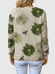Catarina - Camisola de malha com padrão floral