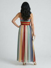 Carolina - Vestido Maxi às Riscas