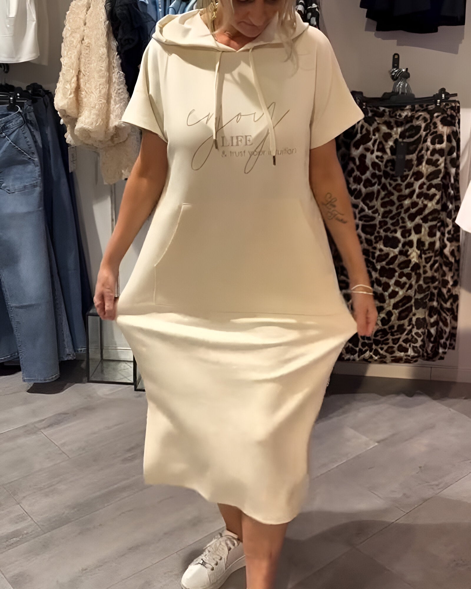 Saskia™ | Vestido casual com capuz