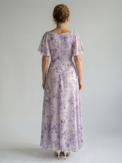 Rocío - Vestido Midi com Mangas Onduladas