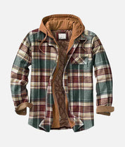 Alain – Casaco xadrez com patchwork para homem