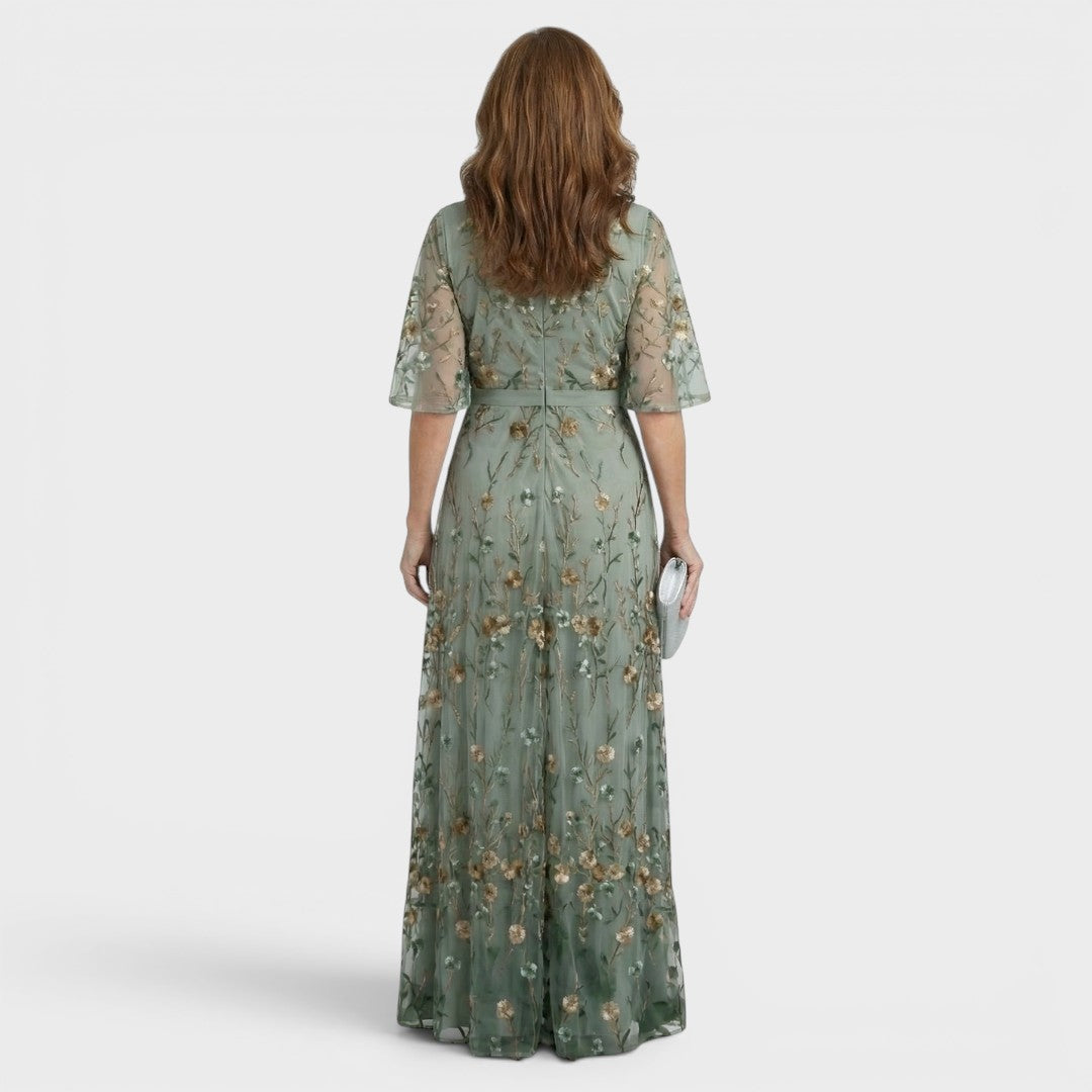 Daniela | Vestido maxi halter fluido elegante para Mulher