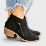 Larissa | Botas de Camurça com Salto Largo Estável, do 35 ao 43