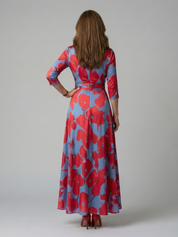 Andrea - Vestido Midi com Decote Cruzado